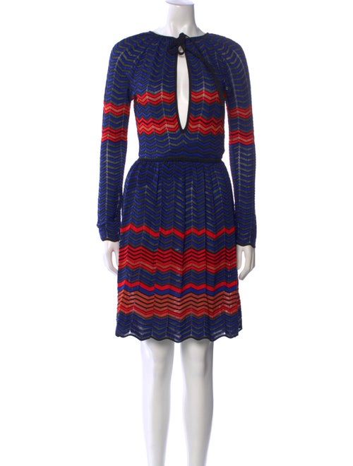 M Missoni Striped Knee-Length Dress