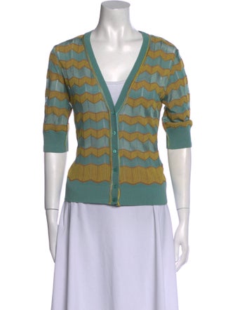 M Missoni Striped V-Neck Crop Top