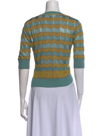 M Missoni Striped V-Neck Crop Top