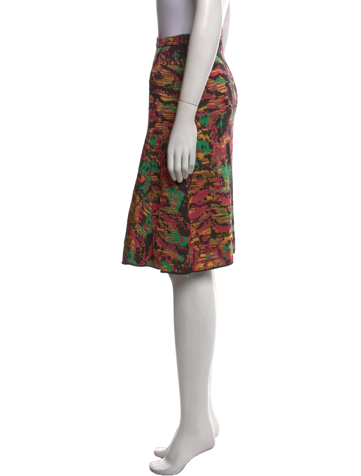M Missoni Floral Print Knee-Length Skirt