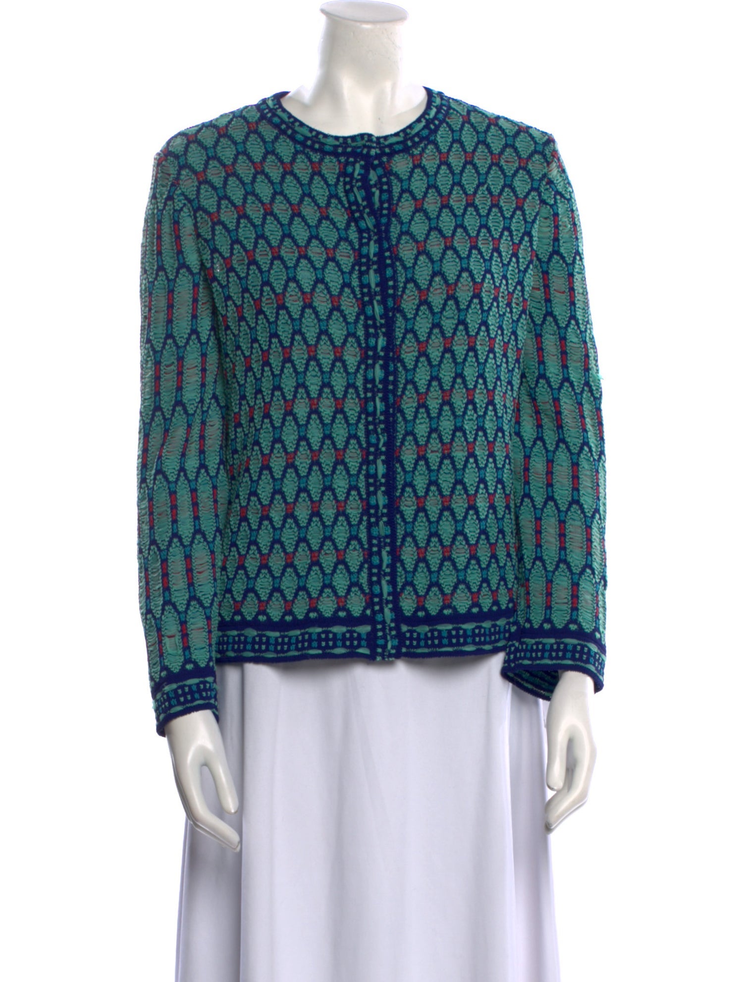 M Missoni Printed Crew Neck Sweater