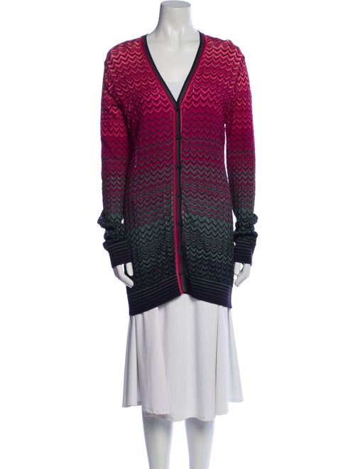 M Missoni Striped V-Neck Sweater