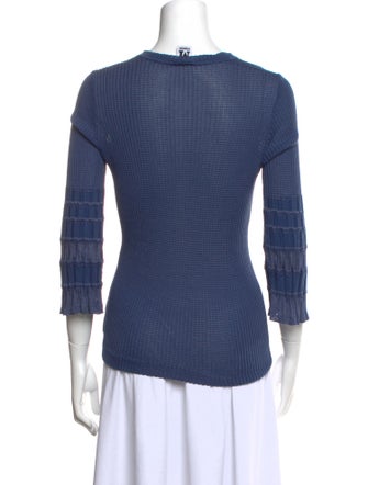 M Missoni V-Neck Three-Quarter Sleeve Top