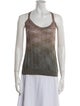 M Missoni Linen Scoop Neck Top