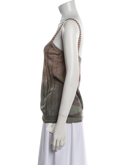 M Missoni Linen Scoop Neck Top