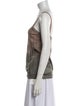 M Missoni Linen Scoop Neck Top