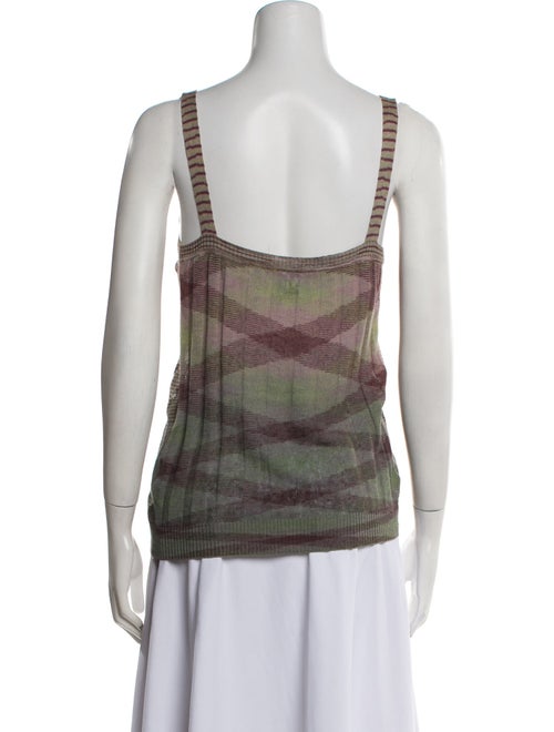 M Missoni Linen Scoop Neck Top