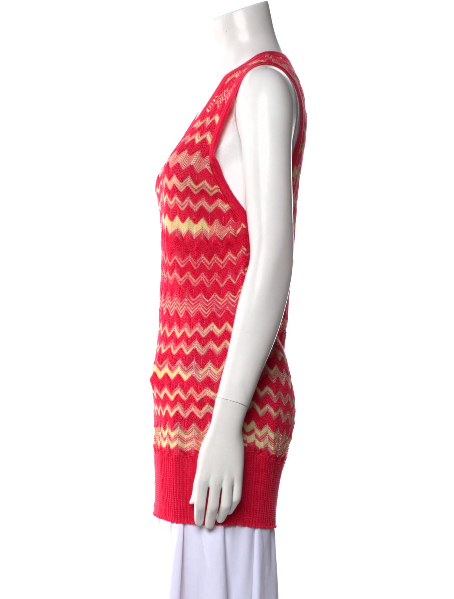 M Missoni Striped V-Neck Sweater