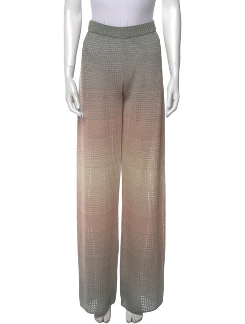 M Missoni Colorblock Pattern Wide Leg Pants