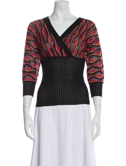 M Missoni Printed V-Neck Sweater