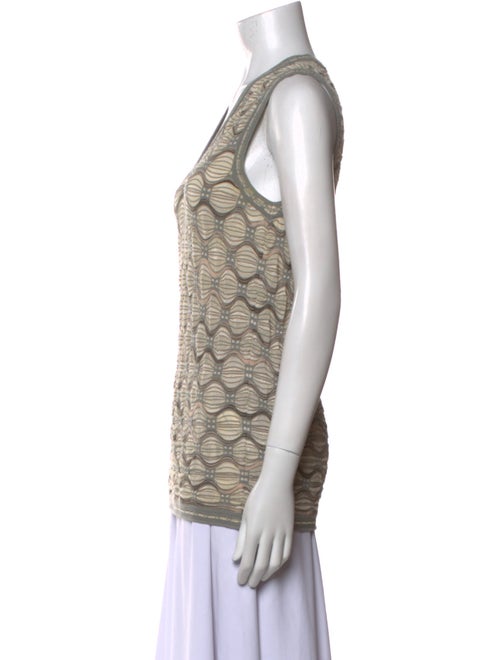 M Missoni Printed Scoop Neck Top