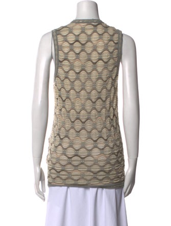 M Missoni Printed Scoop Neck Top