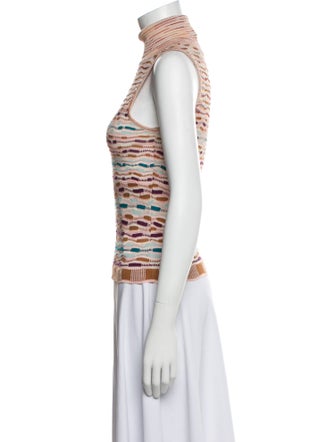 M Missoni Printed Turtleneck Top