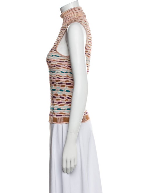 M Missoni Printed Turtleneck Top