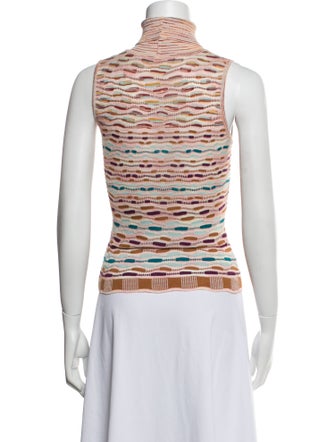 M Missoni Printed Turtleneck Top