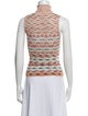 M Missoni Printed Turtleneck Top