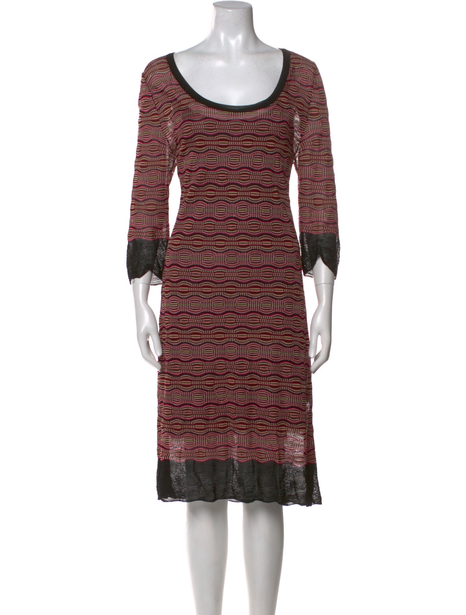 M Missoni Striped Midi Length Dress