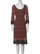 M Missoni Striped Midi Length Dress