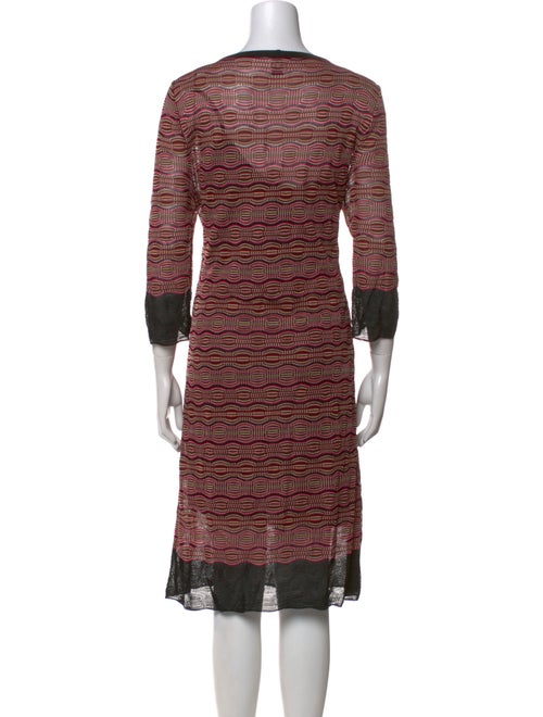 M Missoni Striped Midi Length Dress