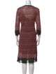 M Missoni Striped Midi Length Dress