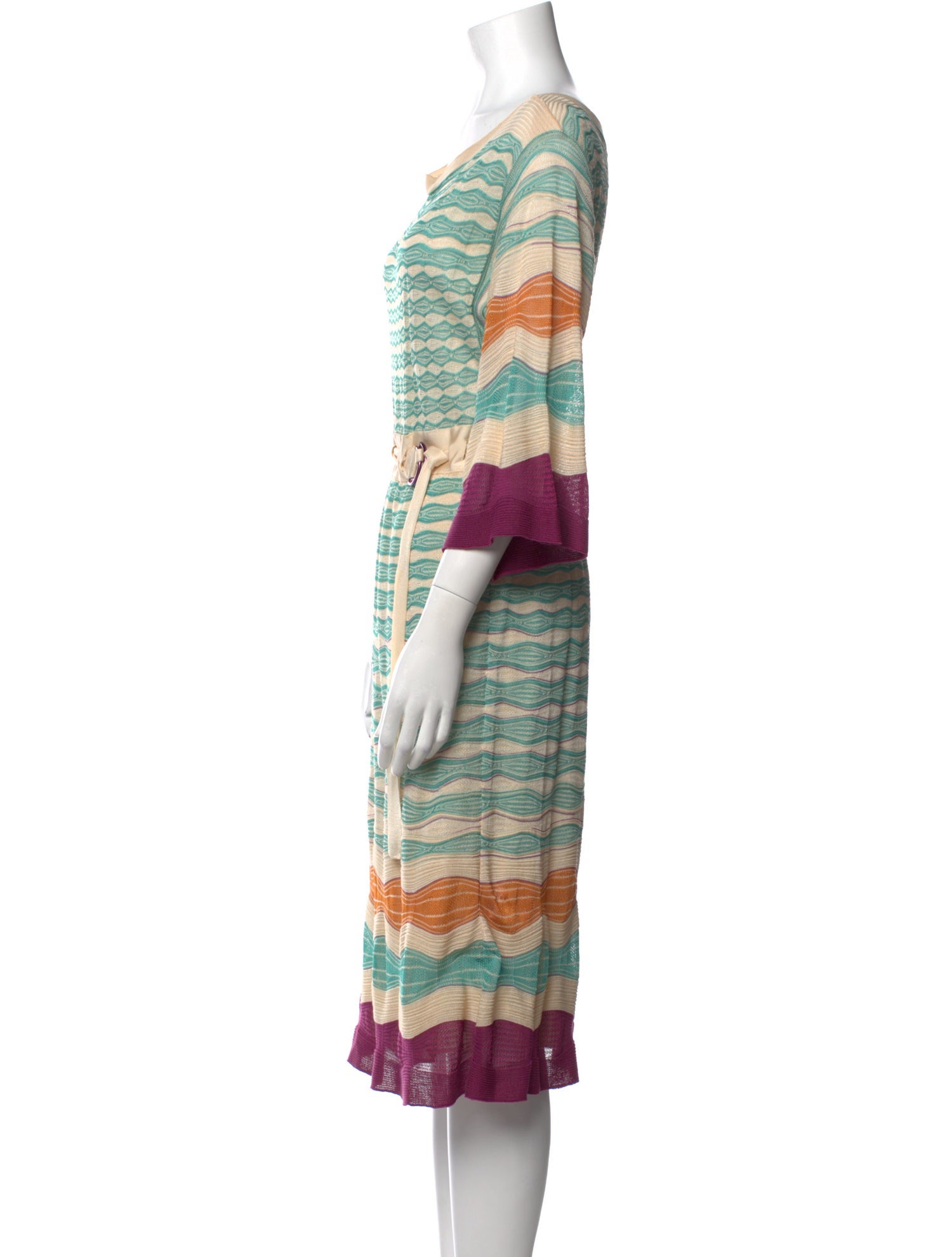 M Missoni Striped Midi Length Dress