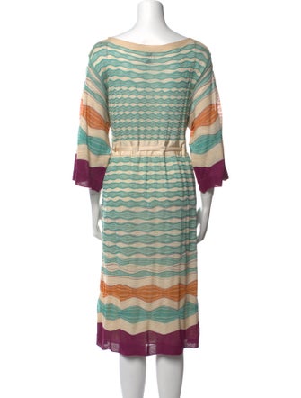 M Missoni Striped Midi Length Dress