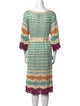 M Missoni Striped Midi Length Dress