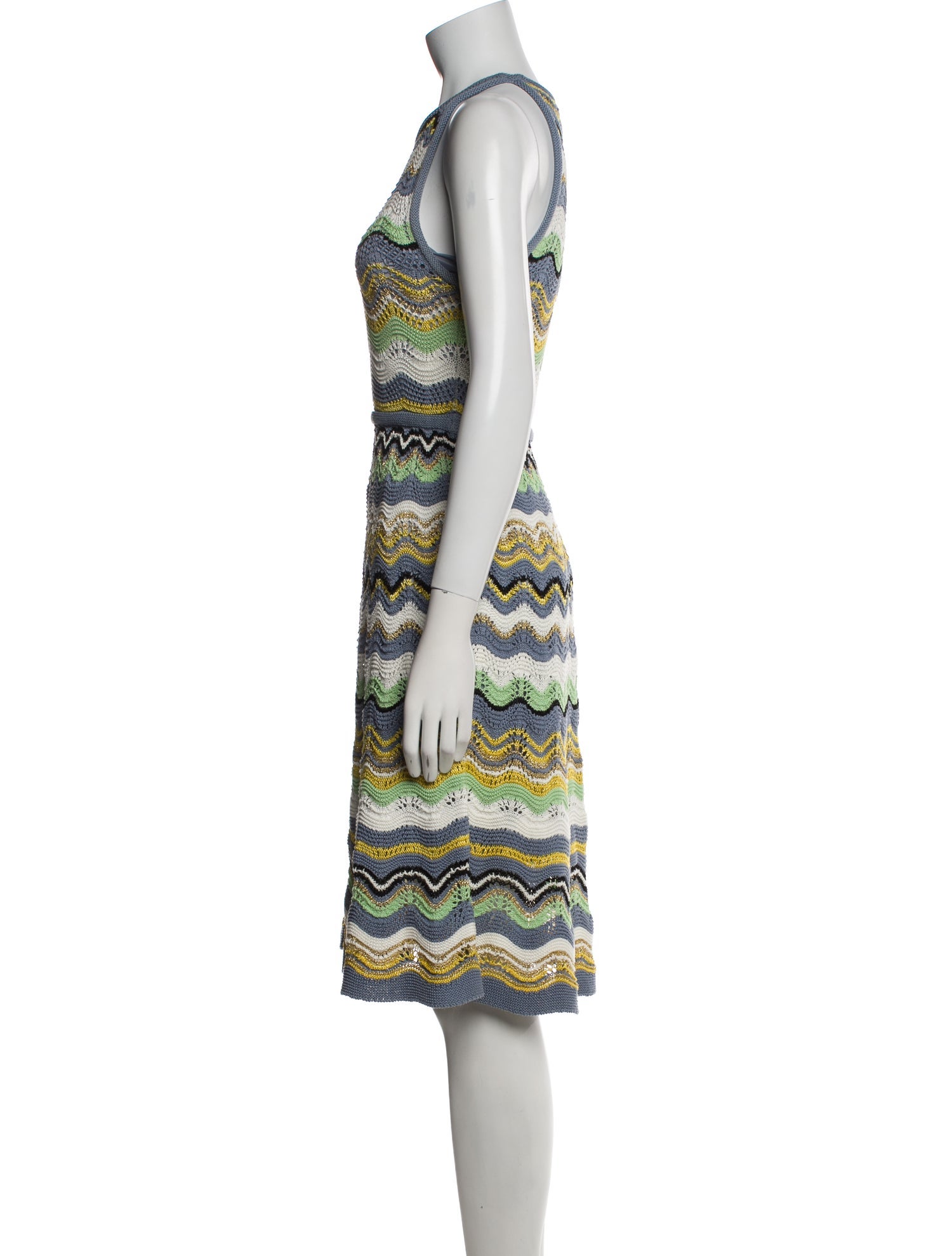 M Missoni Striped Knee-Length Dress