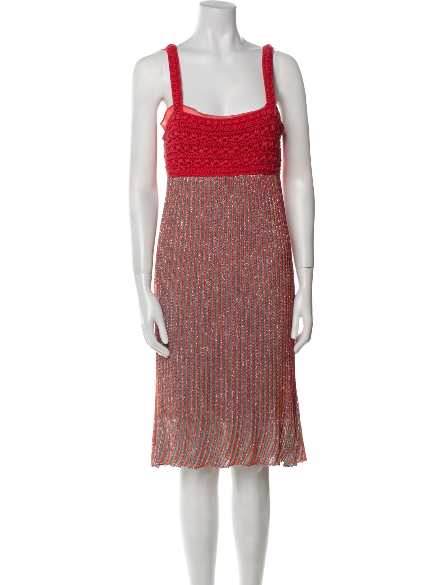 M Missoni Striped Midi Length Dress