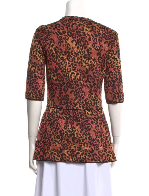 M Missoni Crochet Animal Print Top