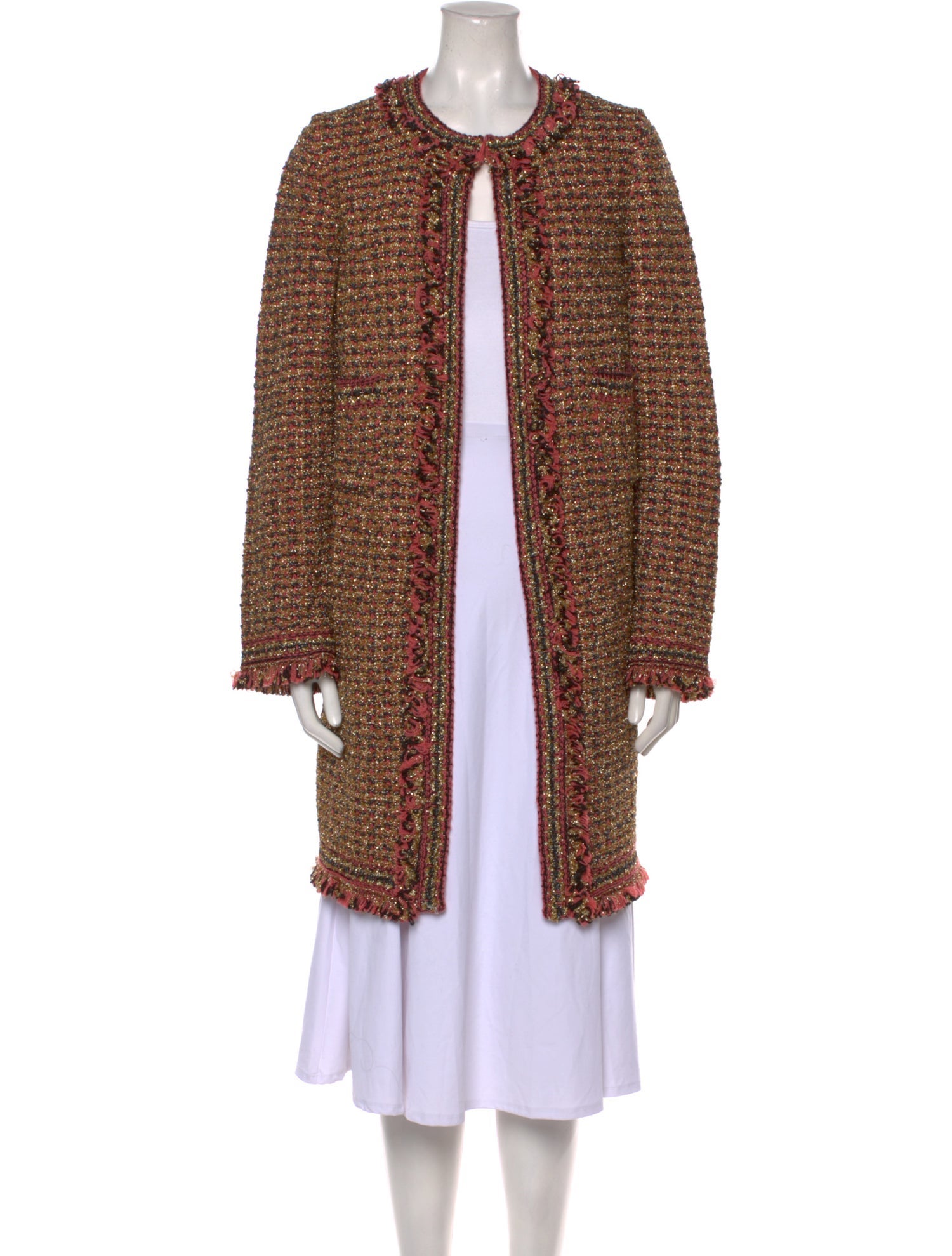 M Missoni Wool Tweed Pattern Sweater