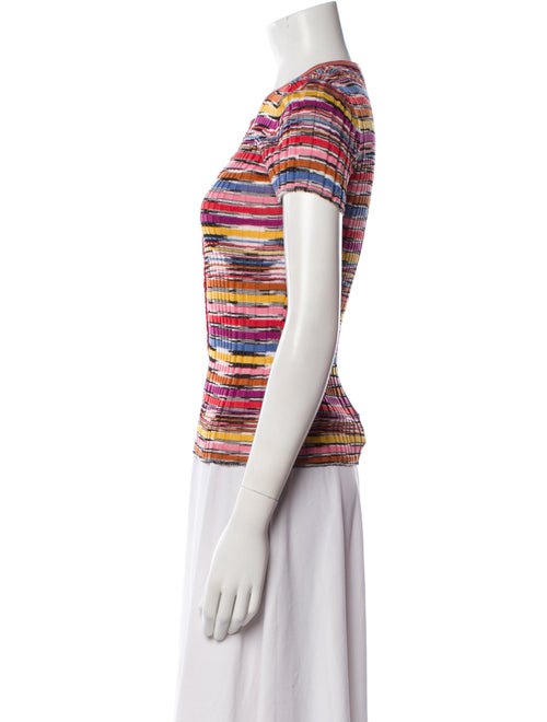 M Missoni Striped Crew Neck Crop Top