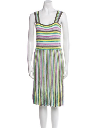 M Missoni Striped Knee-Length Dress