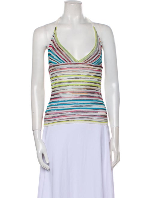 M Missoni Striped V-Neck Top