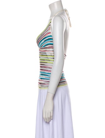 M Missoni Striped V-Neck Top