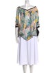 M Missoni Printed Bateau Neckline Blouse