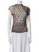 M Missoni Printed Scoop Neck Blouse
