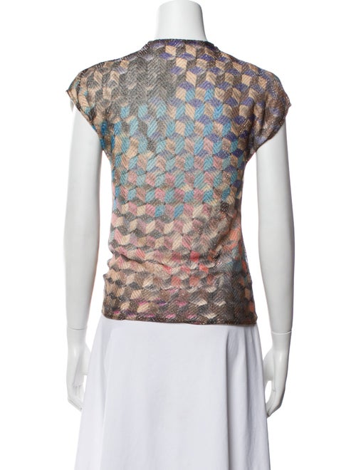 M Missoni Printed Scoop Neck Blouse