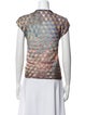 M Missoni Printed Scoop Neck Blouse