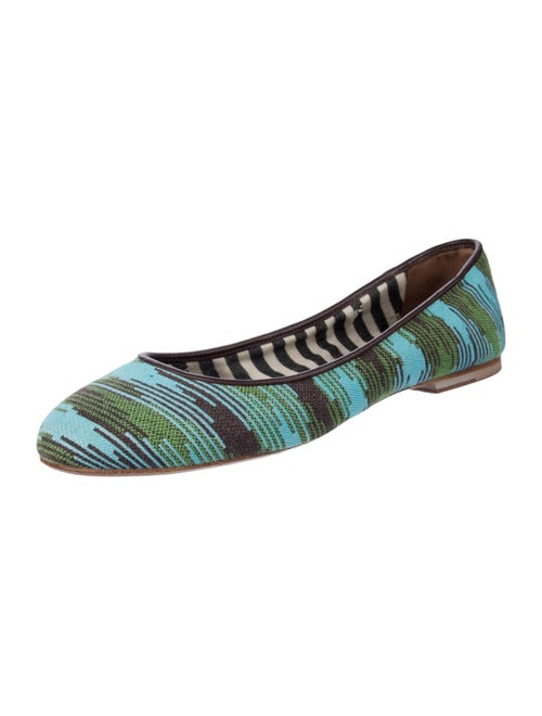 M Missoni Canvas Striped Ballet Flats