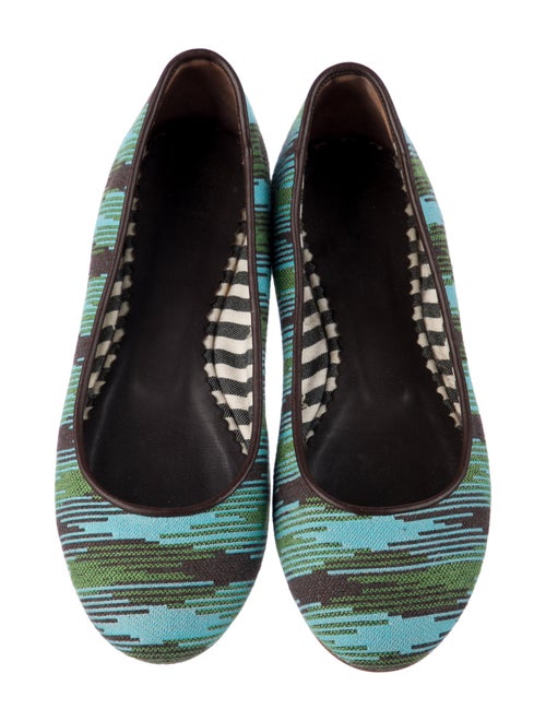 M Missoni Canvas Striped Ballet Flats