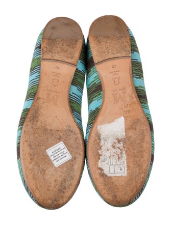 M Missoni Canvas Striped Ballet Flats