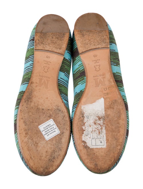 M Missoni Canvas Striped Ballet Flats
