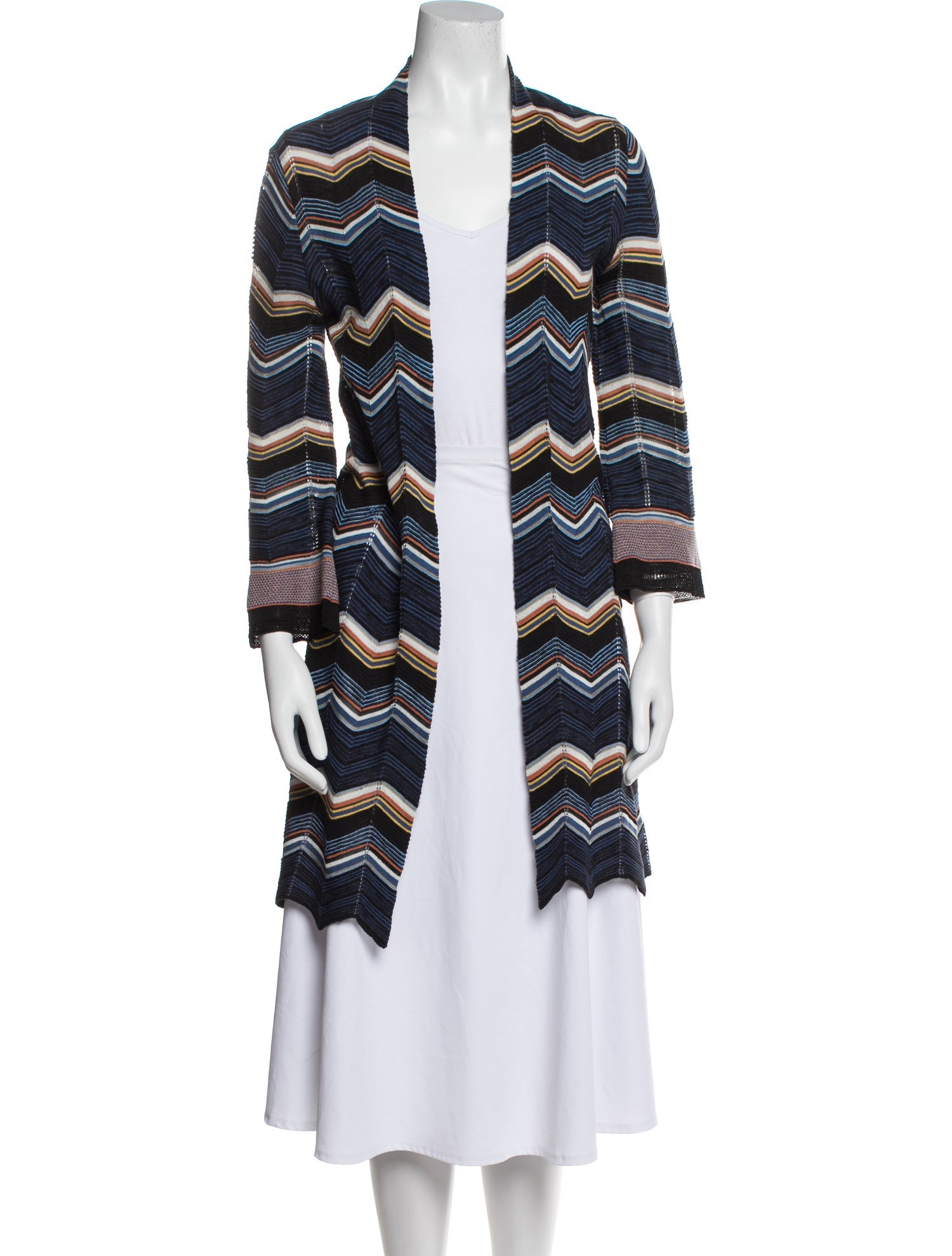 M Missoni Striped V-Neck Sweater