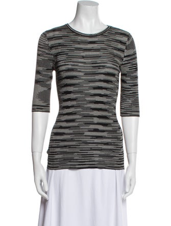 M Missoni Striped Scoop Neck T-Shirt