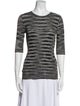 M Missoni Striped Scoop Neck T-Shirt