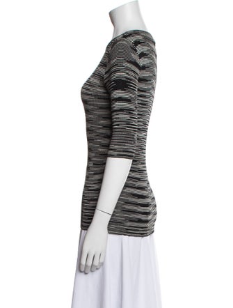 M Missoni Striped Scoop Neck T-Shirt