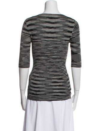 M Missoni Striped Scoop Neck T-Shirt