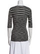 M Missoni Striped Scoop Neck T-Shirt
