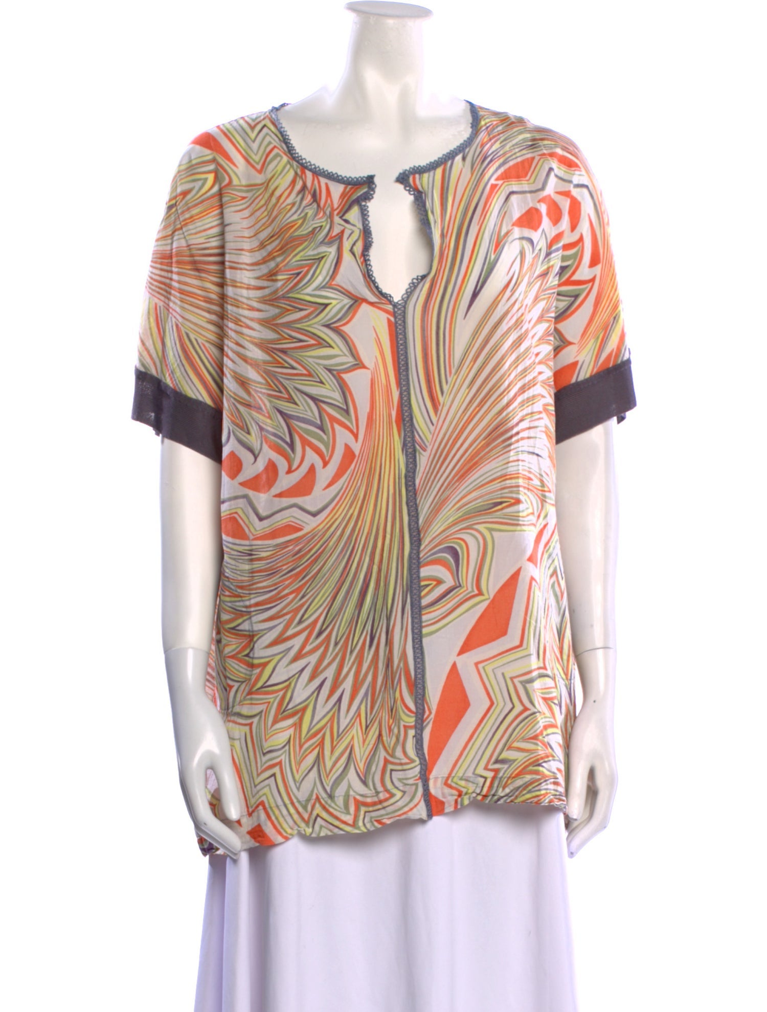 M Missoni Printed V-Neck Tunic